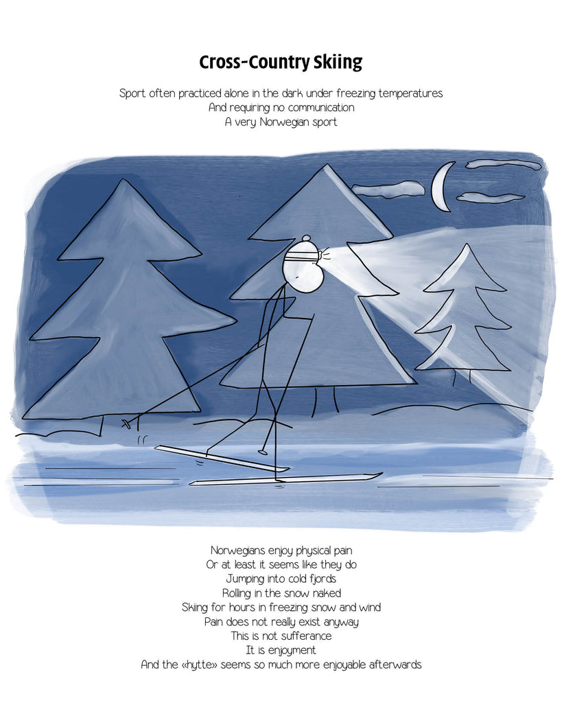 Poster "Crosscountry skiing" The Norwegians